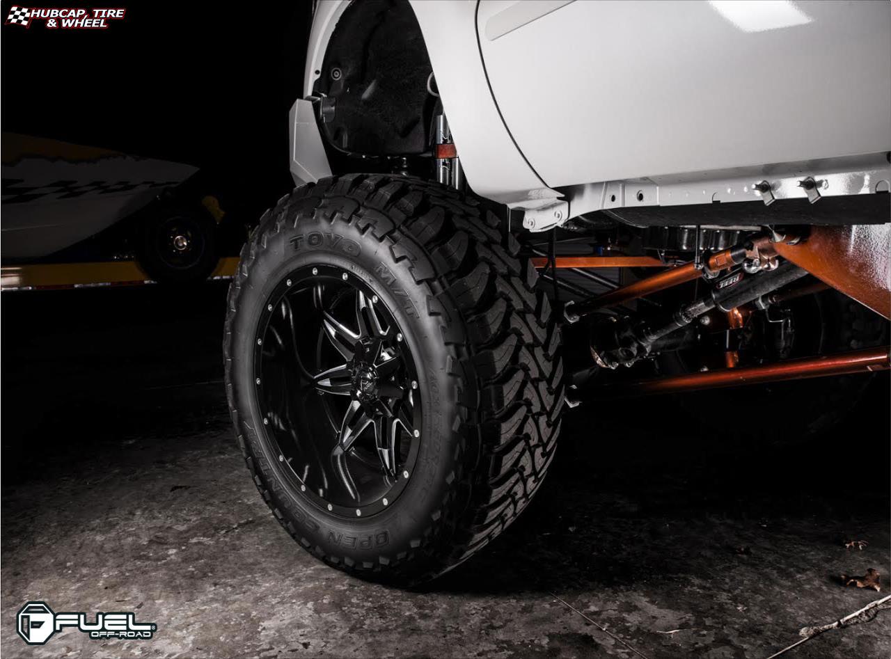 vehicle gallery/ford f 350 fuel lethal d267 0X0  Black & Milled | Gloss Black Lip wheels and rims