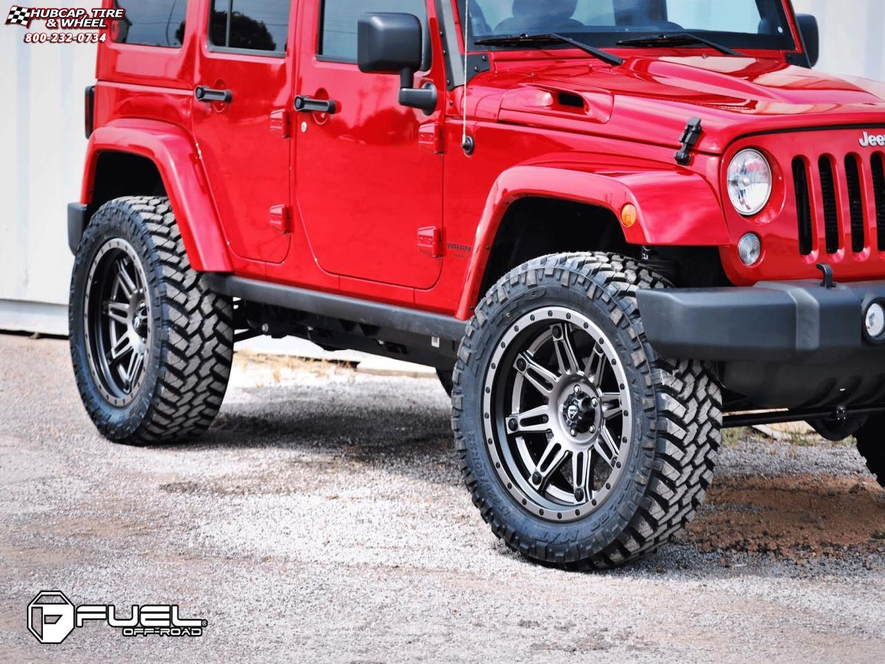 vehicle gallery/jeep wrangler fuel hostage ii d232 0X0  Anthracite Center, Matt Black & Anthracite Outer wheels and rims