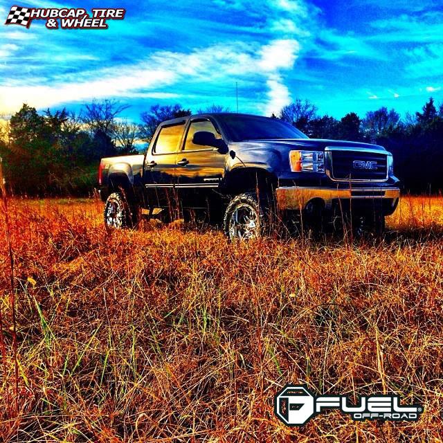vehicle gallery/gmc sierra fuel hostage d530 0X0  Chrome wheels and rims