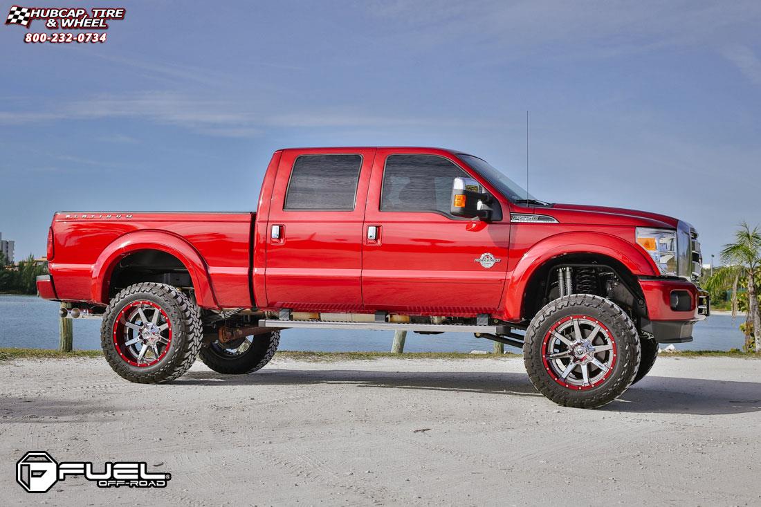 vehicle gallery/ford f 250 fuel maverick d260 0X0  Chrome with Gloss Black Lip wheels and rims