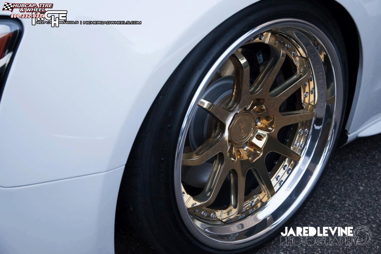 vehicle gallery/audi s5 niche revo h83 19x105  Brushed with Chrome Lip wheels and rims