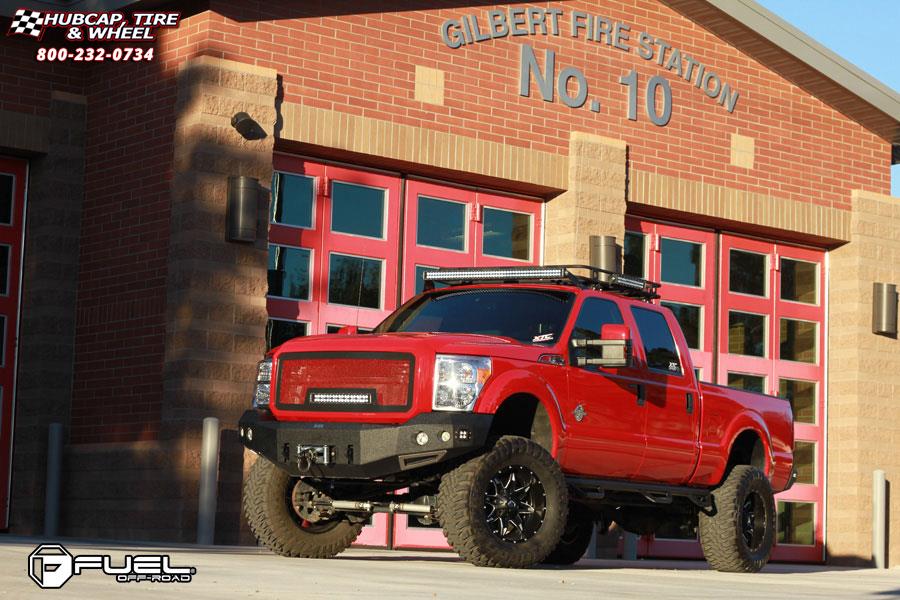 vehicle gallery/ford f 350 fuel lethal d567 0X0  Black & Milled wheels and rims