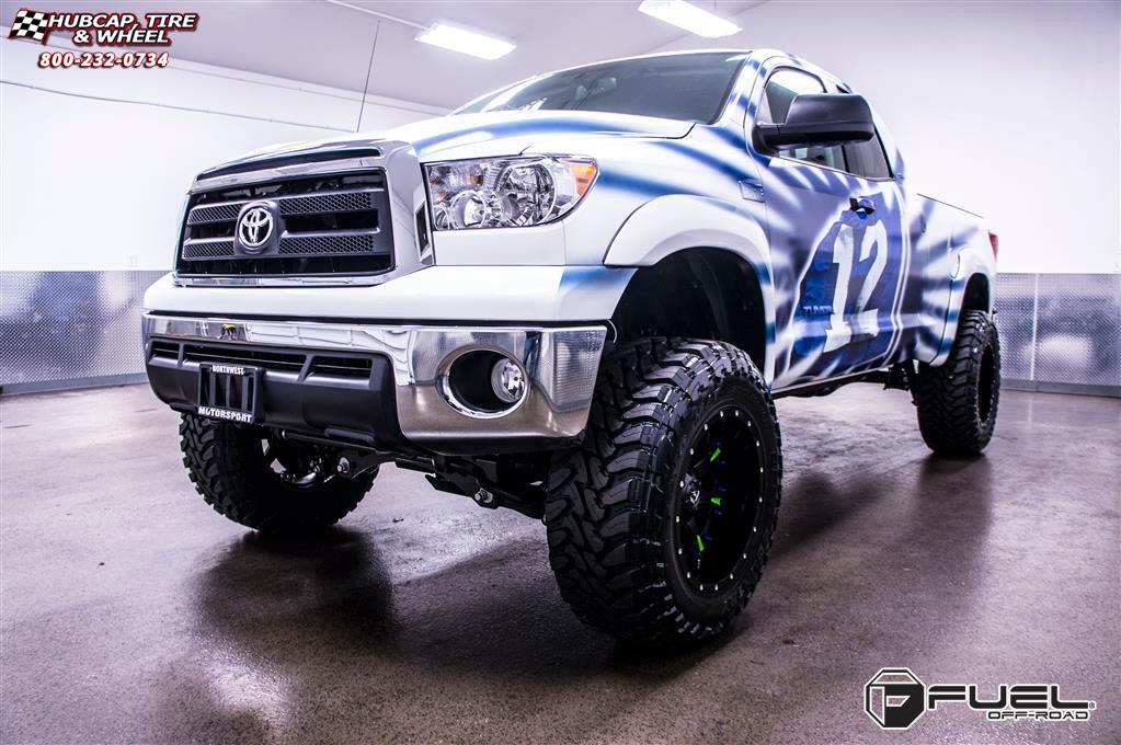 vehicle gallery/toyota tundra fuel nutz d251 20X12  Matte Black & Milled wheels and rims