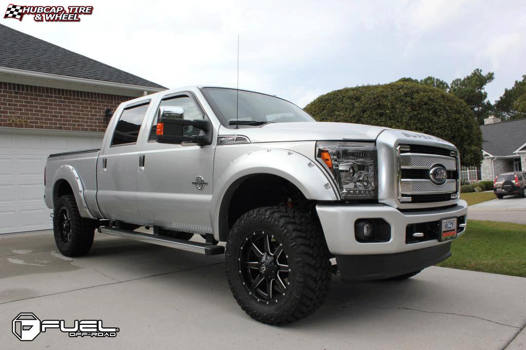 vehicle gallery/ford f 250 fuel maverick d538 0X0  Black & Milled wheels and rims