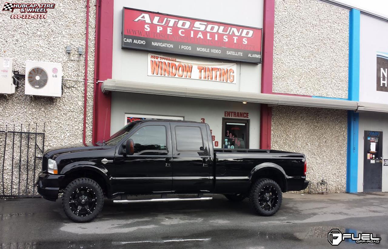 vehicle gallery/ford f 250 fuel driller d256 20X10  Black & Milled wheels and rims