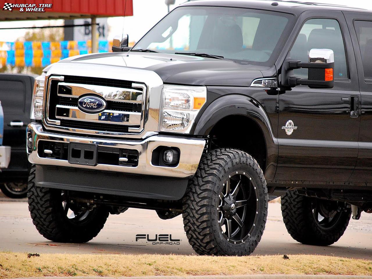 vehicle gallery/ford f 250 fuel maverick d538 0X0  Black & Milled wheels and rims