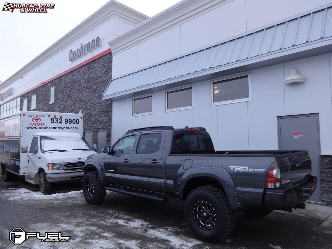 vehicle gallery/toyota tacoma fuel boost d534 16X8  Matte Black & Milled wheels and rims