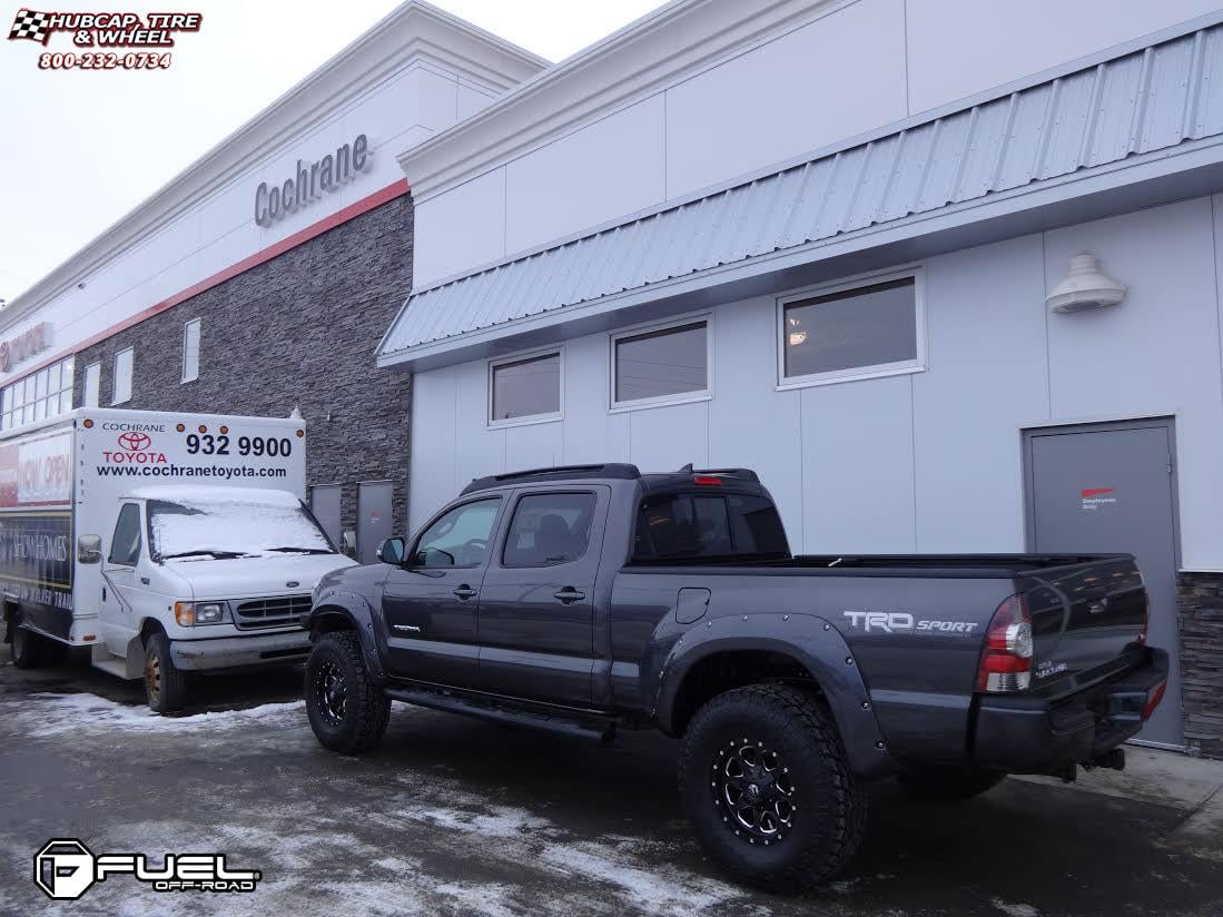 vehicle gallery/toyota tacoma fuel boost d534 16X8  Matte Black & Milled wheels and rims