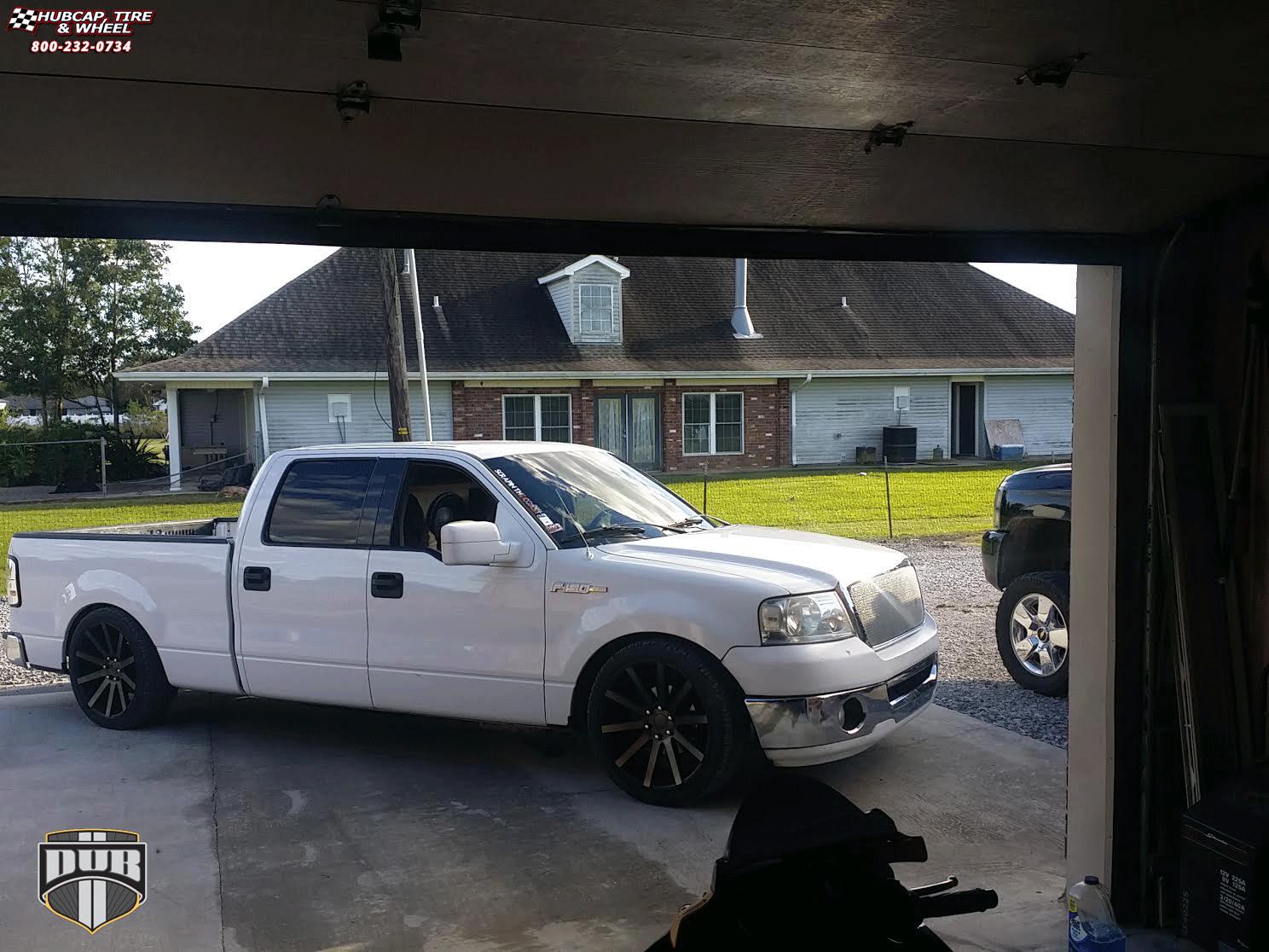 vehicle gallery/ford f 150 dub shot calla s121  Black & Machined with Dark Tint wheels and rims