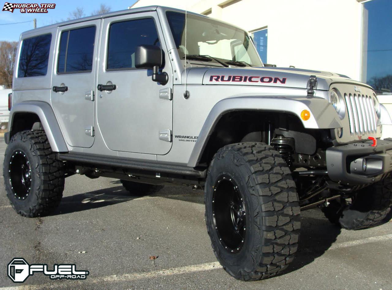 vehicle gallery/jeep wrangler fuel hostage d531 0X0  Matte Black wheels and rims