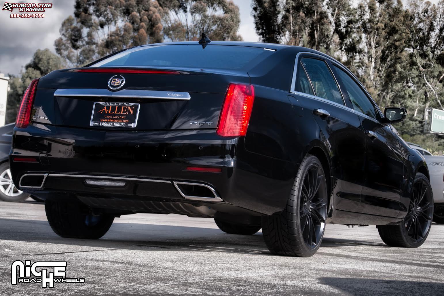 vehicle gallery/cadillac cts niche ritz m144  Satin Black wheels and rims
