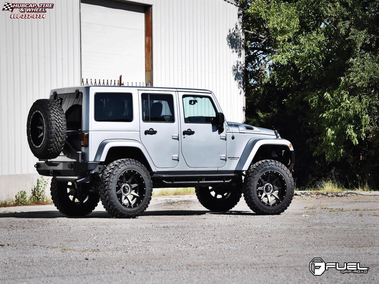 vehicle gallery/jeep wrangler fuel rampage d238 20X12  Anthracite center, gloss black lip wheels and rims