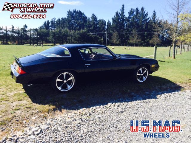 vehicle gallery/chevrolet camaro us mags bandit u418 18X8  Black Machined wheels and rims