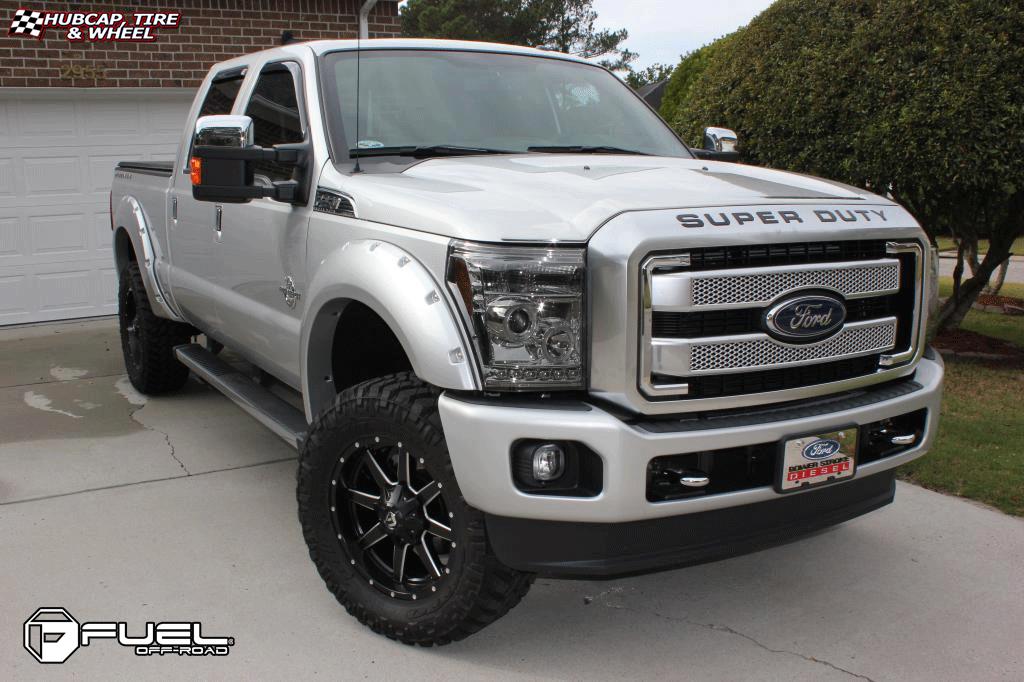 vehicle gallery/ford f 250 fuel maverick d538 0X0  Black & Milled wheels and rims