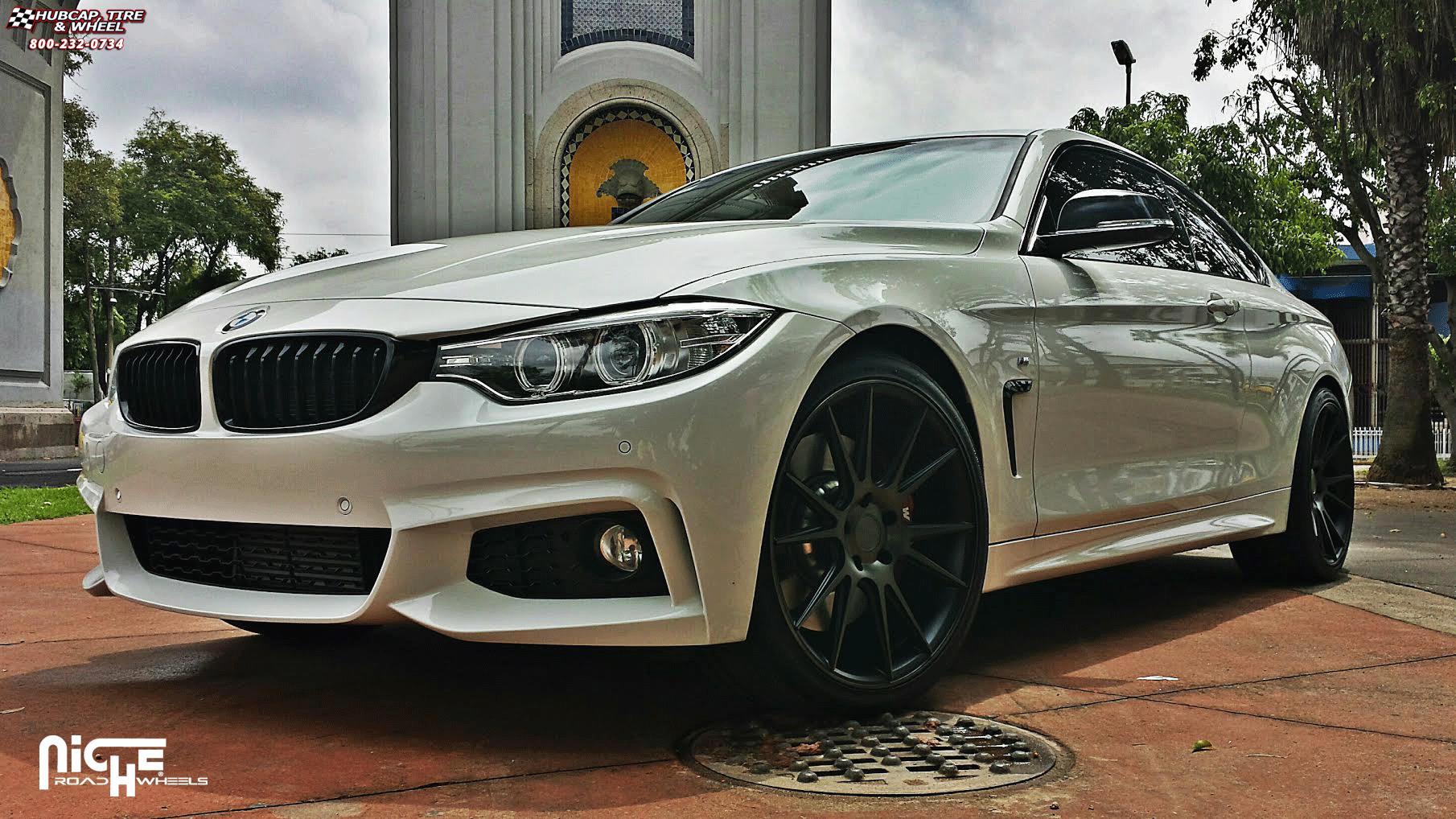 vehicle gallery/bmw 435i m niche vicenza m153 20x9  Black & Machined with Dark Tint wheels and rims