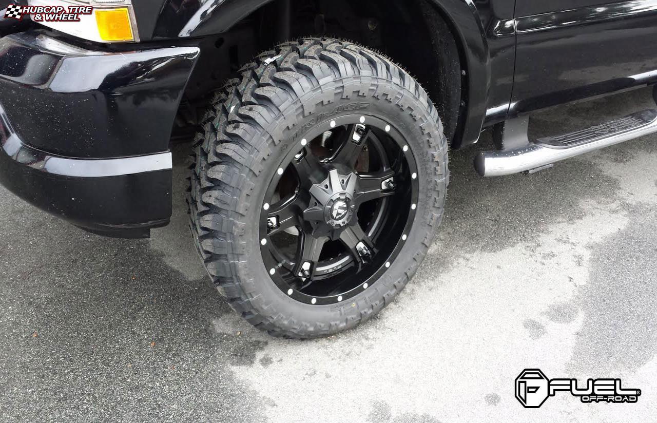 vehicle gallery/ford f 250 fuel driller d256 20X10  Black & Milled wheels and rims