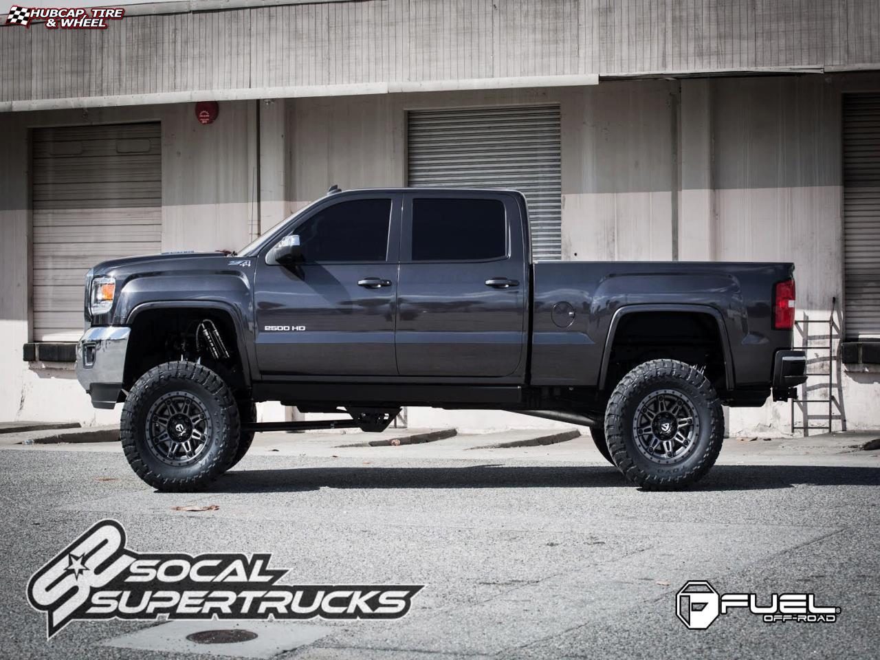 vehicle gallery/gmc sierra 2500 fuel hostage ii d232 0X0  Anthracite Center, Matt Black & Anthracite Outer wheels and rims