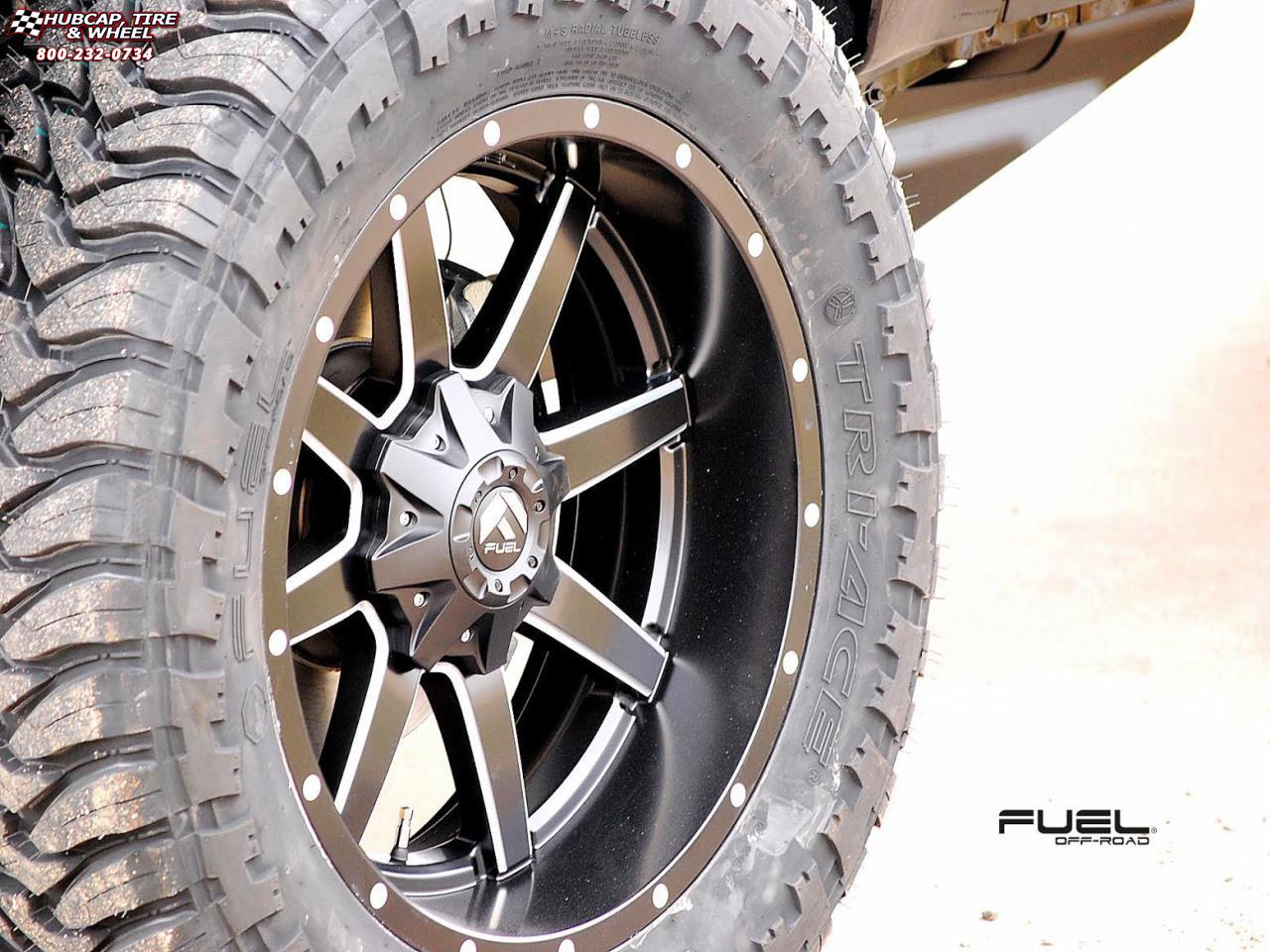 vehicle gallery/ford f 250 fuel maverick d538 0X0  Black & Milled wheels and rims