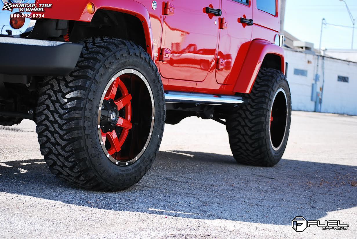 vehicle gallery/jeep wrangler fuel maverick d537 0X0  Matte Black & Machined Face wheels and rims