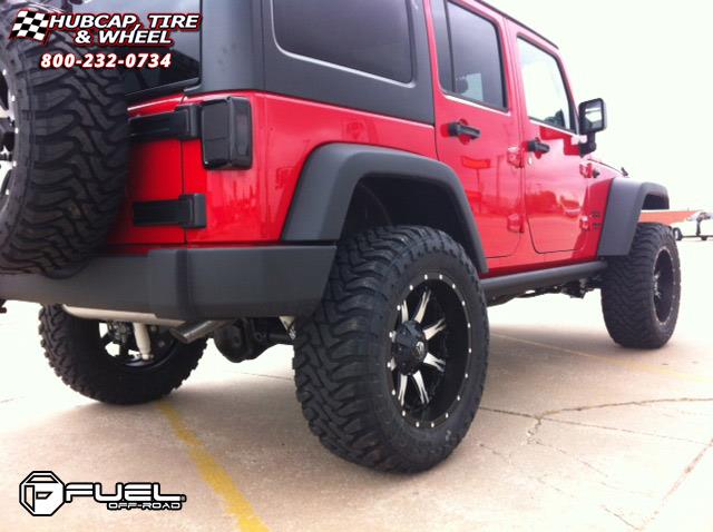 vehicle gallery/jeep wrangler fuel nutz d541 0X0  Black & Machined wheels and rims