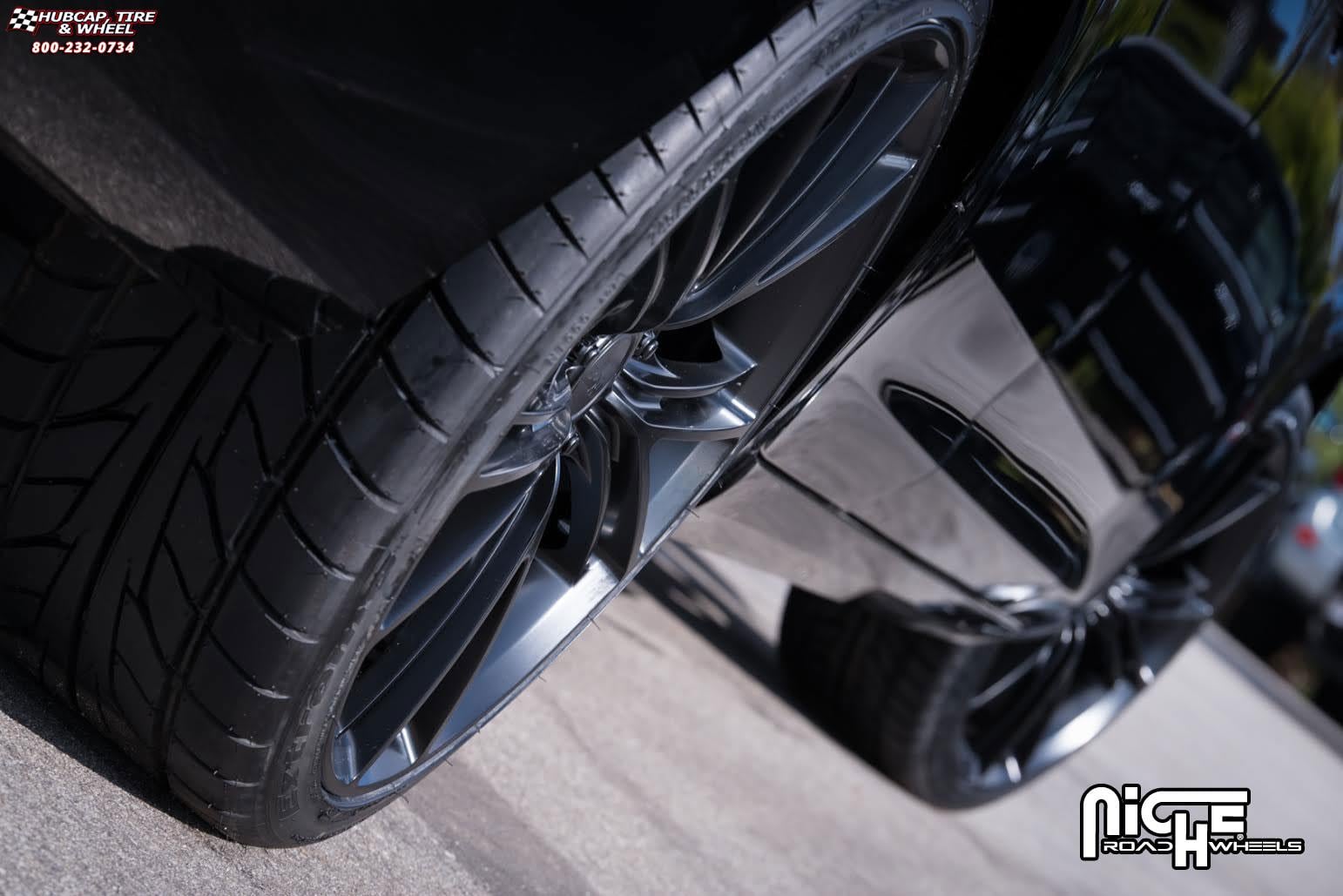 vehicle gallery/cadillac cts niche ritz m144  Satin Black wheels and rims