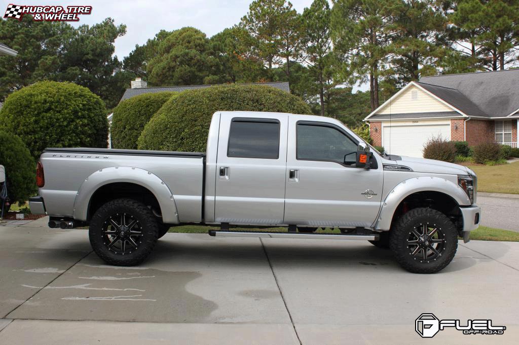 vehicle gallery/ford f 250 fuel maverick d538 0X0  Black & Milled wheels and rims