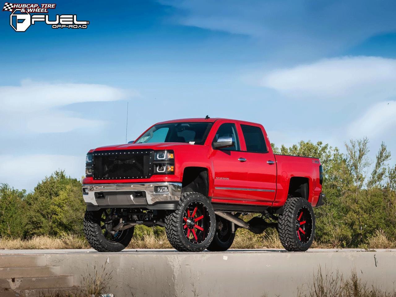 vehicle gallery/chevrolet silverado fuel maverick d261 0X0  Black & Machined wheels and rims