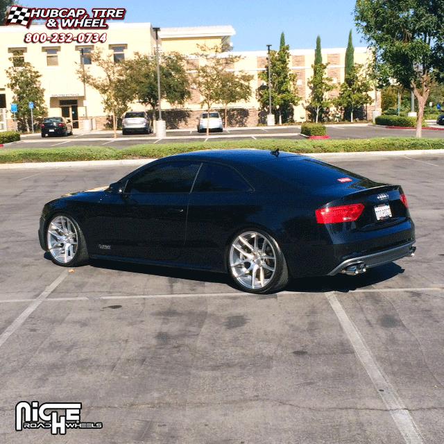 vehicle gallery/audi s5 niche targa m131  Silver & Machined wheels and rims