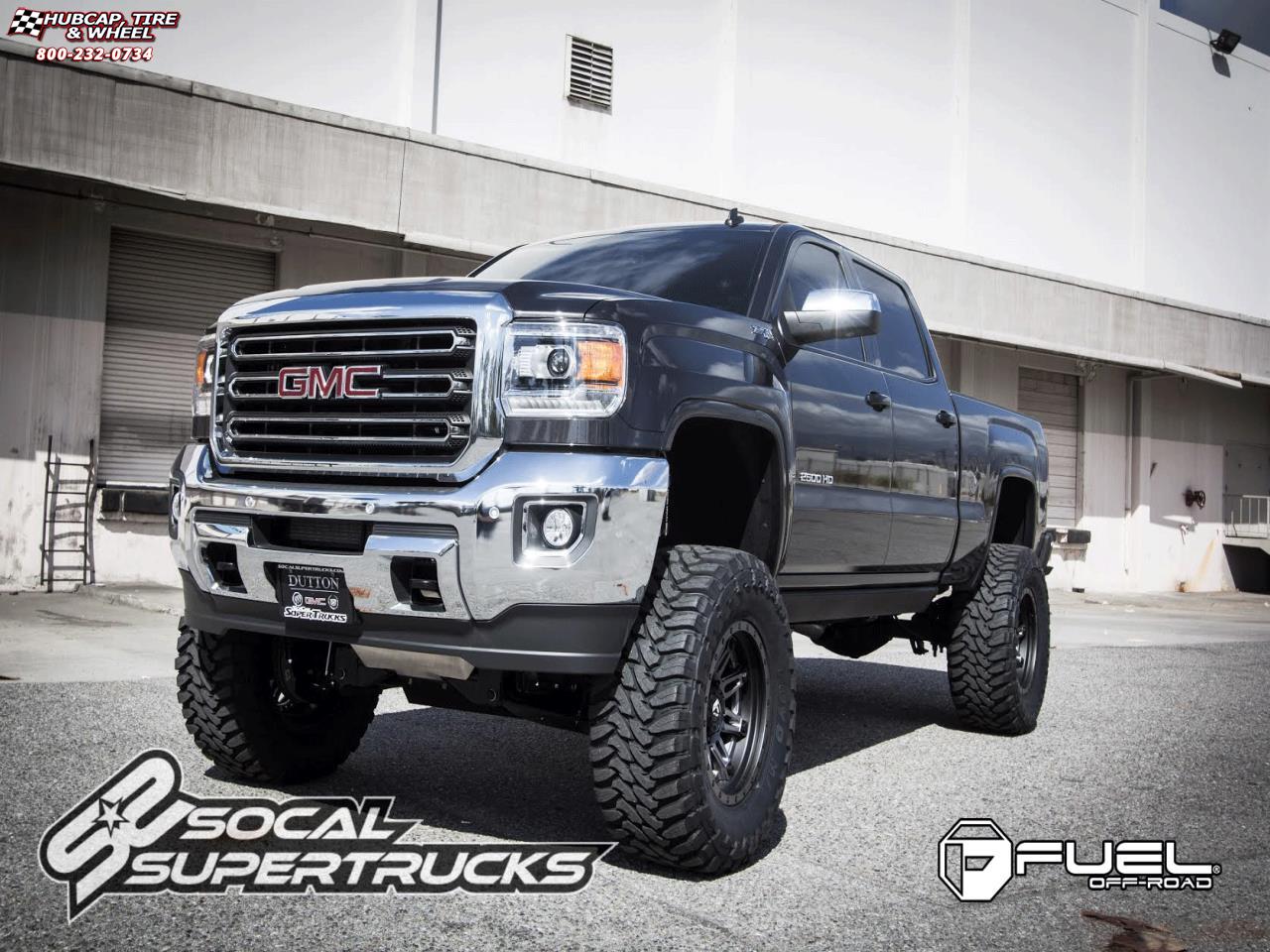 vehicle gallery/gmc sierra 2500 fuel hostage ii d232 0X0  Anthracite Center, Matt Black & Anthracite Outer wheels and rims