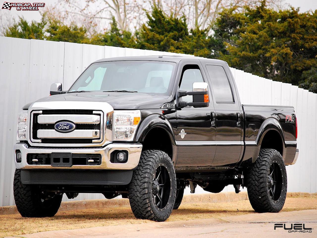 vehicle gallery/ford f 250 fuel maverick d538 0X0  Black & Milled wheels and rims