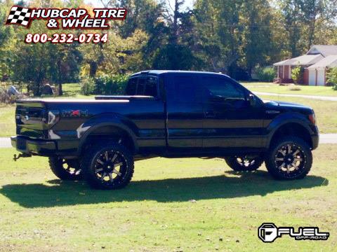 vehicle gallery/ford f 150 fuel nutz d541 0X0  Black & Machined wheels and rims