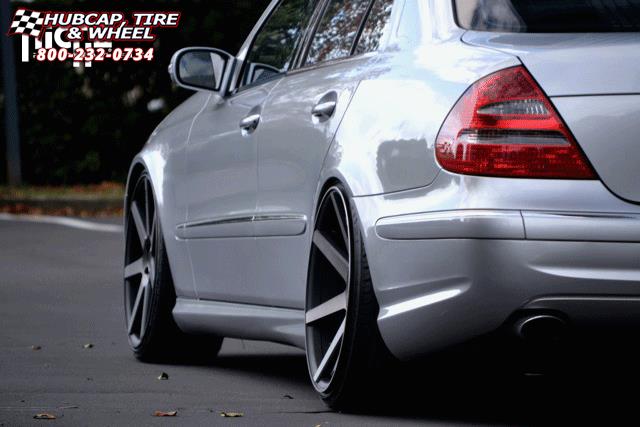 vehicle gallery/mercedes benz e55 niche verona m150  Black & Machined with Dark Tint wheels and rims
