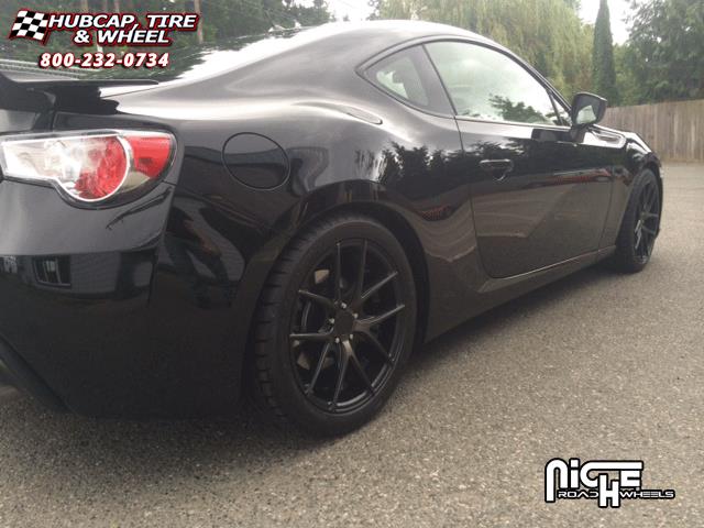 vehicle gallery/subaru br2 niche targa m130  Black & Machined with Dark Tint wheels and rims