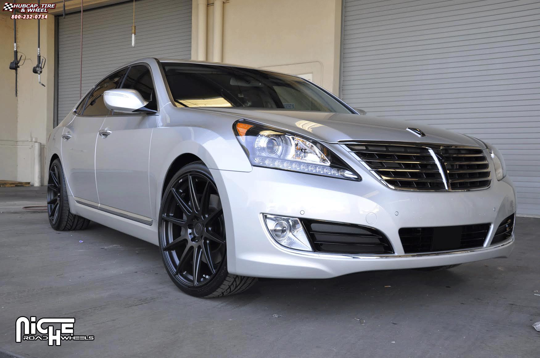 vehicle gallery/hyundai equus niche essen m147 21x9  Matte Black wheels and rims