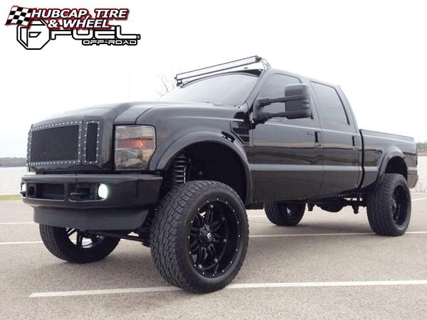 vehicle gallery/ford f 250 fuel hostage d531 24X11  Matte Black wheels and rims