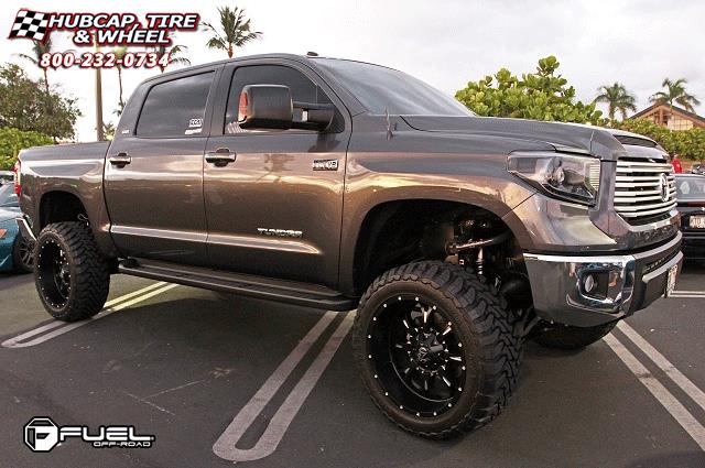vehicle gallery/toyota tundra fuel krank d517 22X11  Matte Black & Milled wheels and rims