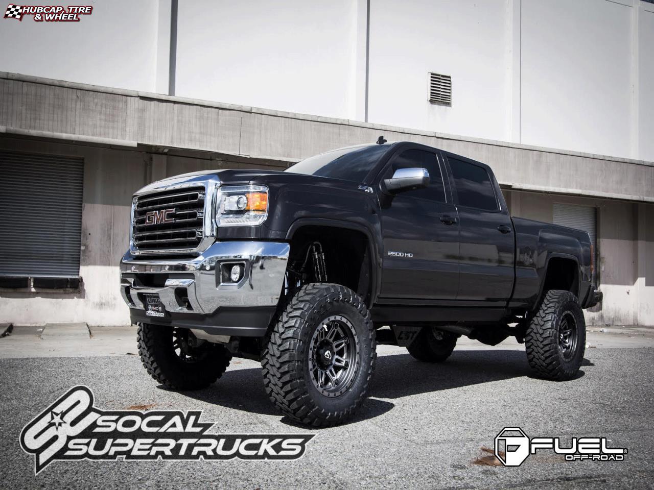 vehicle gallery/gmc sierra 2500 fuel hostage ii d232 0X0  Anthracite Center, Matt Black & Anthracite Outer wheels and rims
