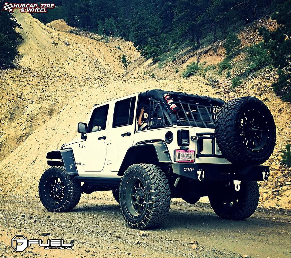 vehicle gallery/jeep wrangler fuel krank d517 0X0  Matte Black & Milled wheels and rims