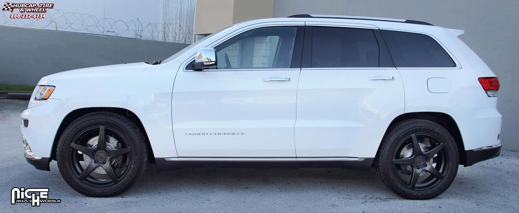 vehicle gallery/jeep grand cherokee niche gt 5 m133 20x85  Satin Black wheels and rims