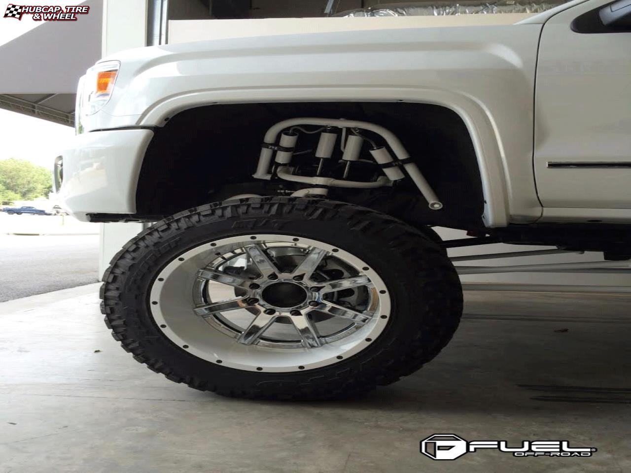 vehicle gallery/gmc sierra fuel maverick d260 0X0  Chrome with Gloss Black Lip wheels and rims