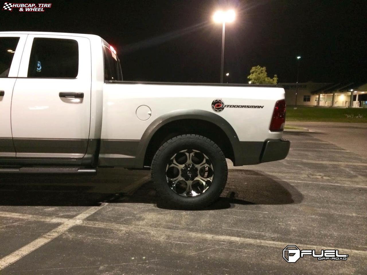 vehicle gallery/dodge ram fuel dune d524 20X9  Machined Black wheels and rims