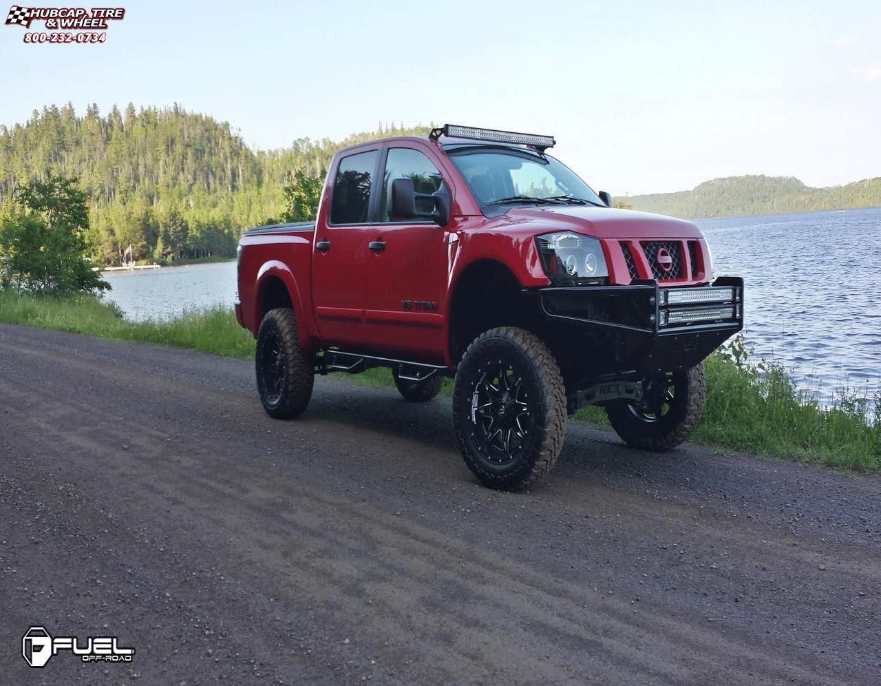 vehicle gallery/nissan titan fuel lethal d567 20X10  Black & Milled wheels and rims
