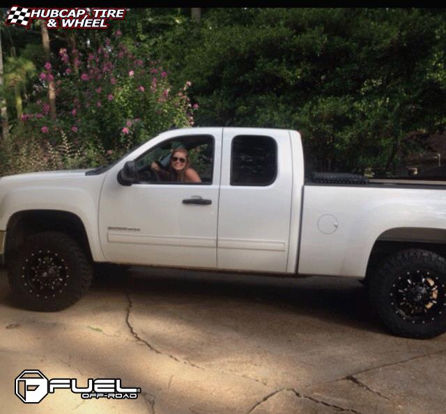vehicle gallery/gmc sierra fuel krank d517 18X9  Matte Black & Milled wheels and rims
