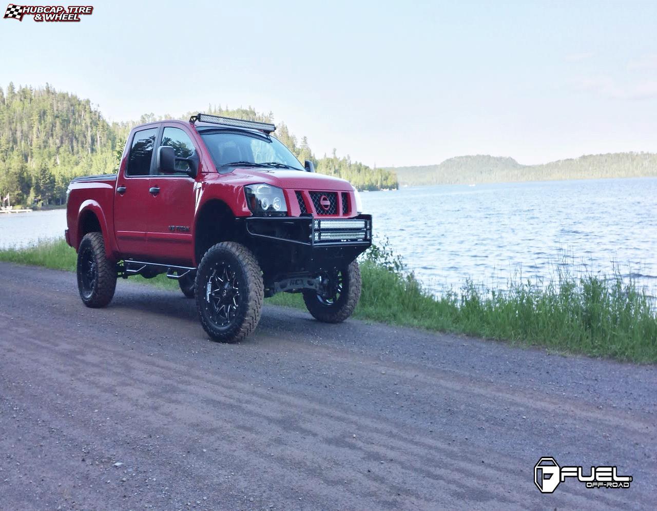 vehicle gallery/nissan titan fuel lethal d567 20X10  Black & Milled wheels and rims