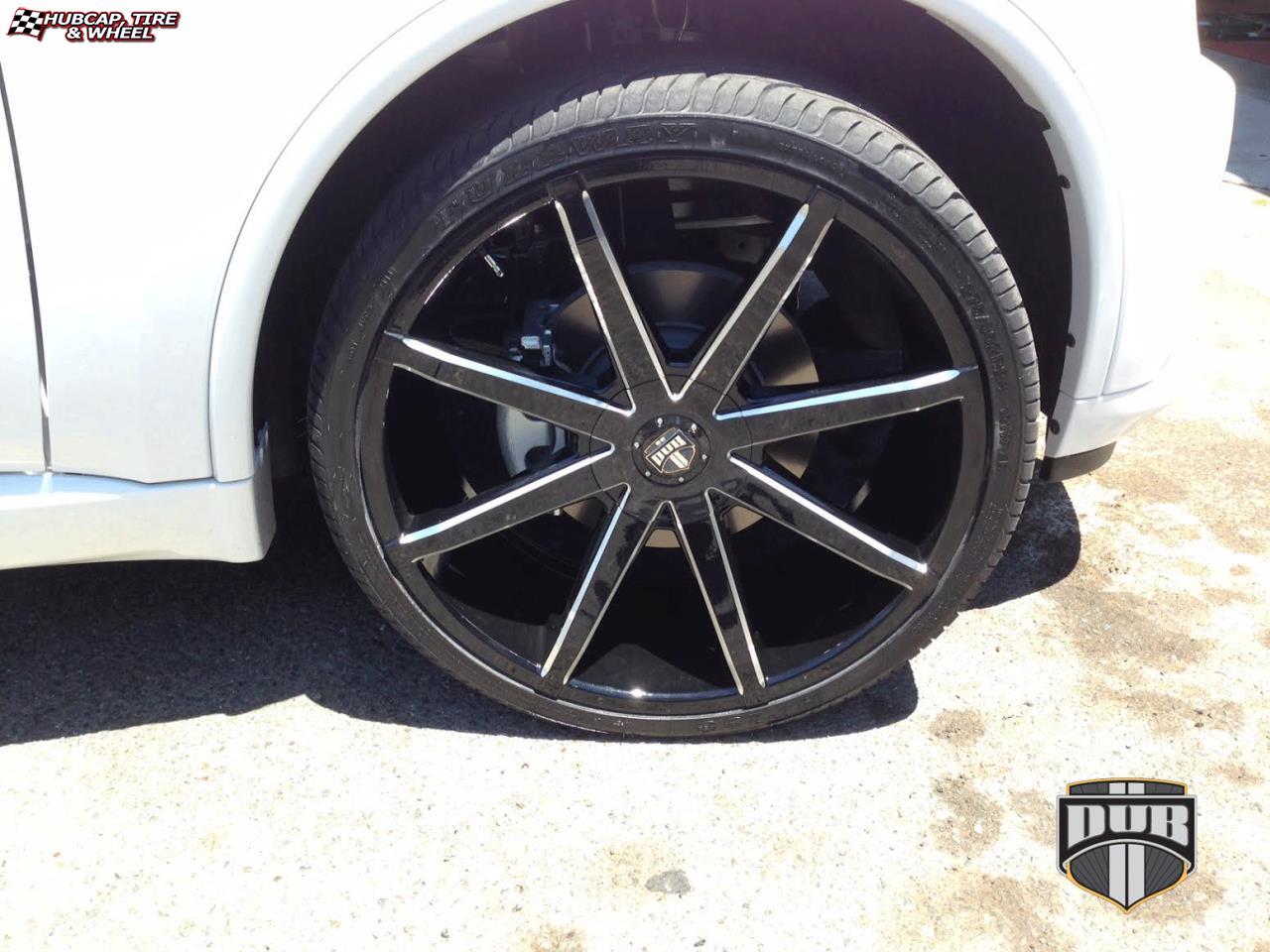 vehicle gallery/dodge durango fuel push s109 24X10  Gloss Black & Milled 26 wheels and rims