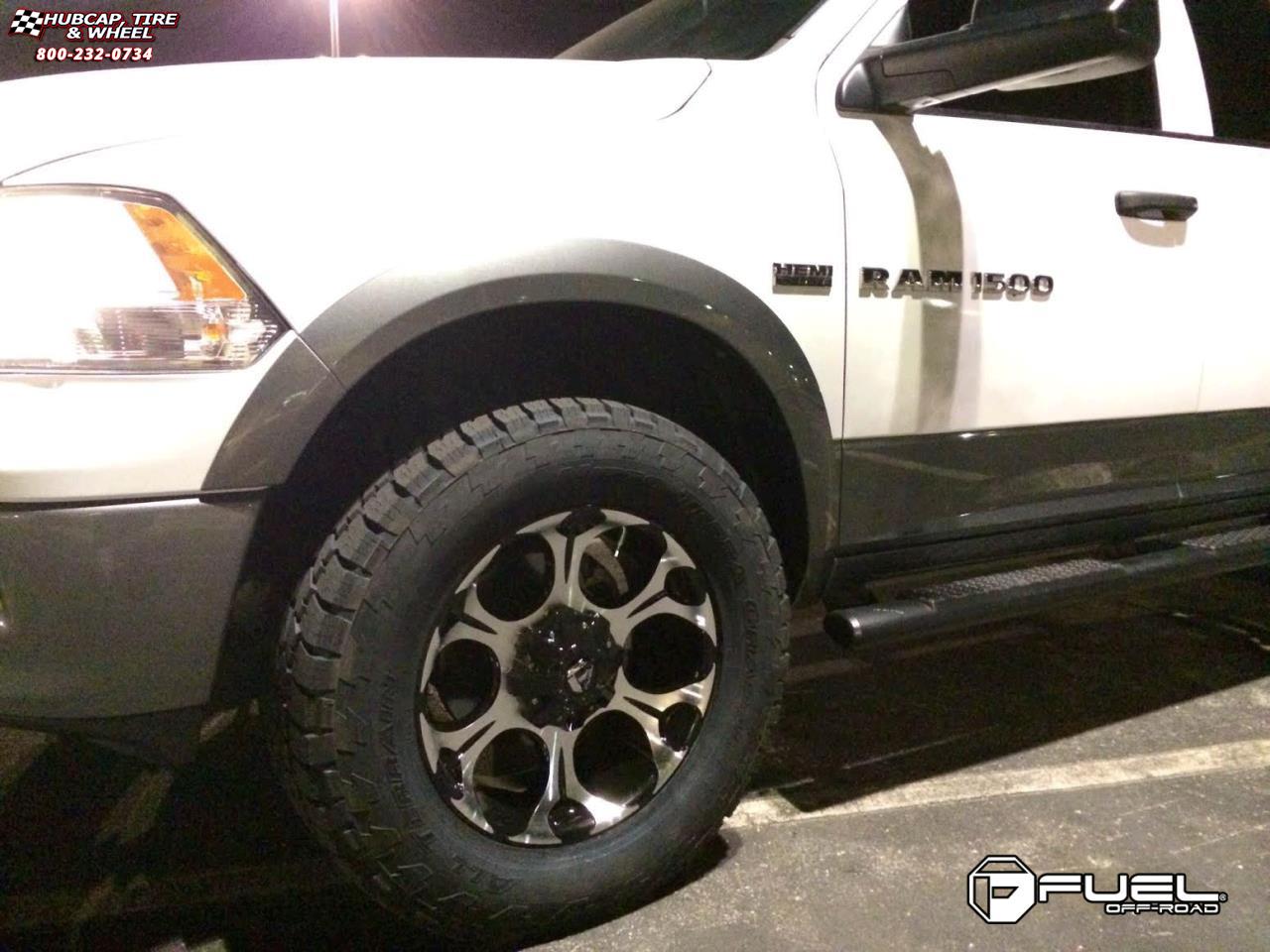 vehicle gallery/dodge ram fuel dune d524 20X9  Machined Black wheels and rims