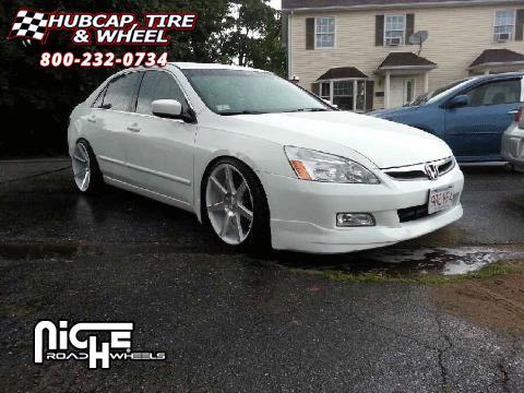 vehicle gallery/honda accord niche verona m151 20x9  Gloss White & Machined wheels and rims