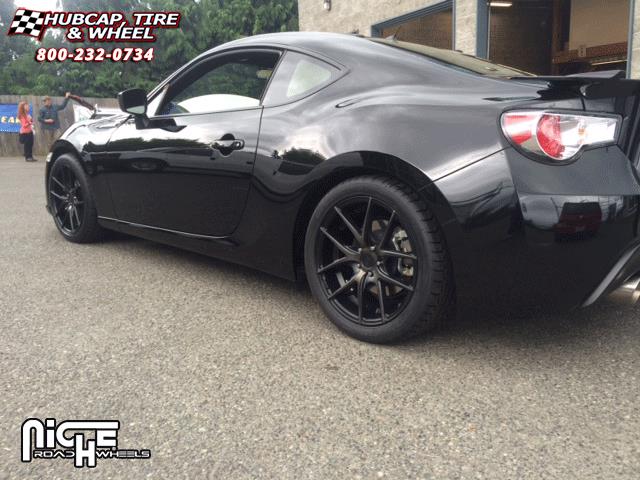 vehicle gallery/subaru br2 niche targa m130  Black & Machined with Dark Tint wheels and rims