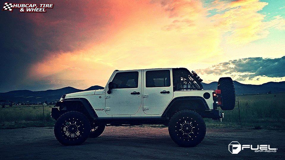 vehicle gallery/jeep wrangler fuel krank d517 0X0  Matte Black & Milled wheels and rims