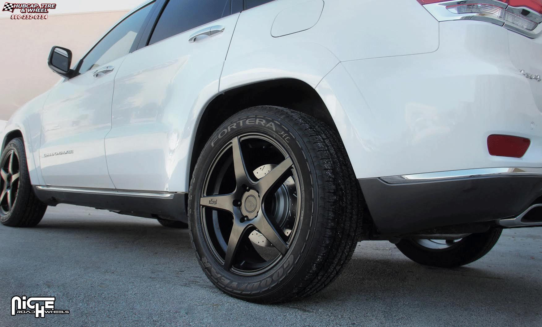 vehicle gallery/jeep grand cherokee niche gt 5 m133 20x85  Satin Black wheels and rims